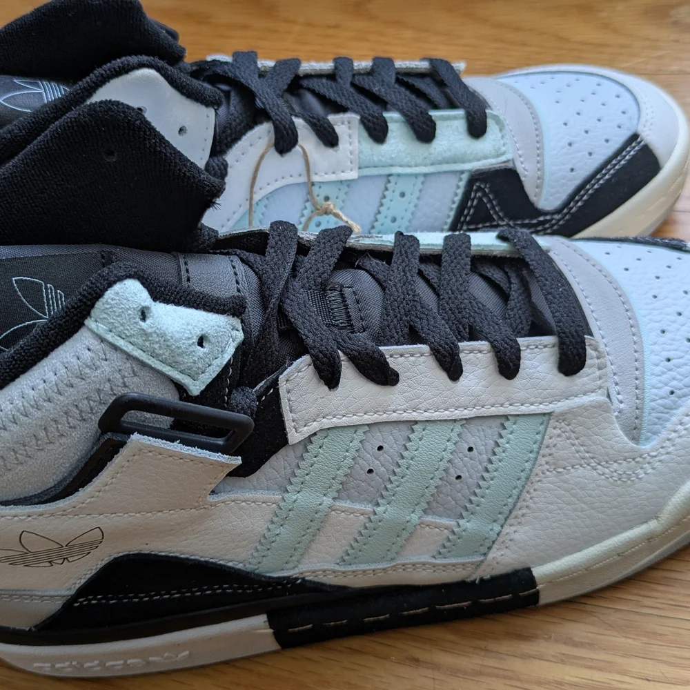 Adidas Forum Exhibit Mid Black and White Shoes - Picture 2 of 7